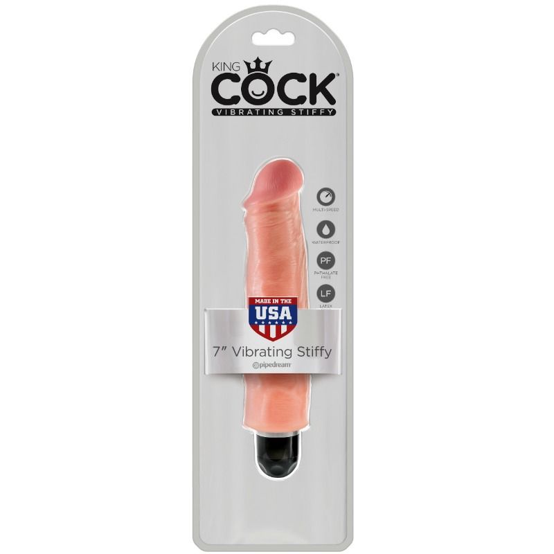 Dildo Realistico Vibrante King Cock Vibrating Stiffy — 17,8 cm