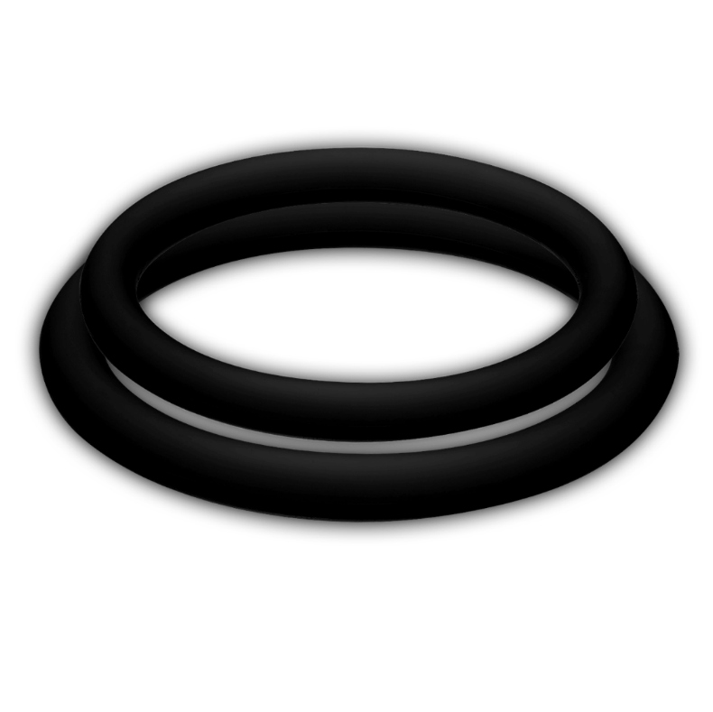Anello Fallico Doppio Joydivision Potenzduo — Silicone, Nero M