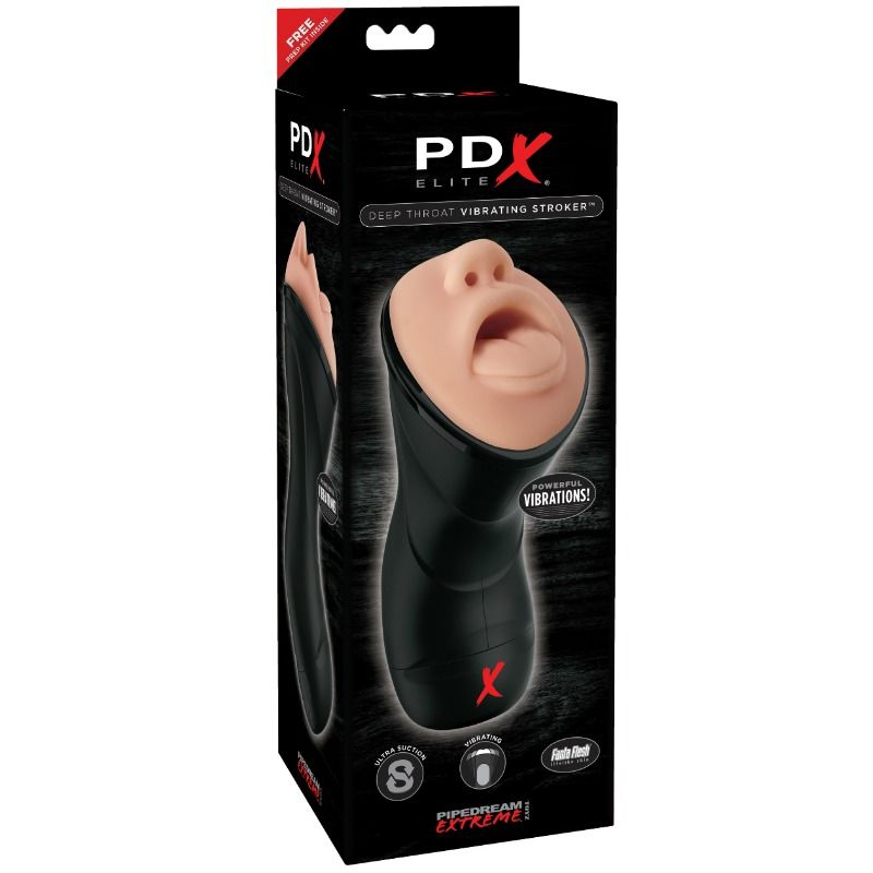 Masturbatore Gola Profonda Vibrante PDX Elite Stroker