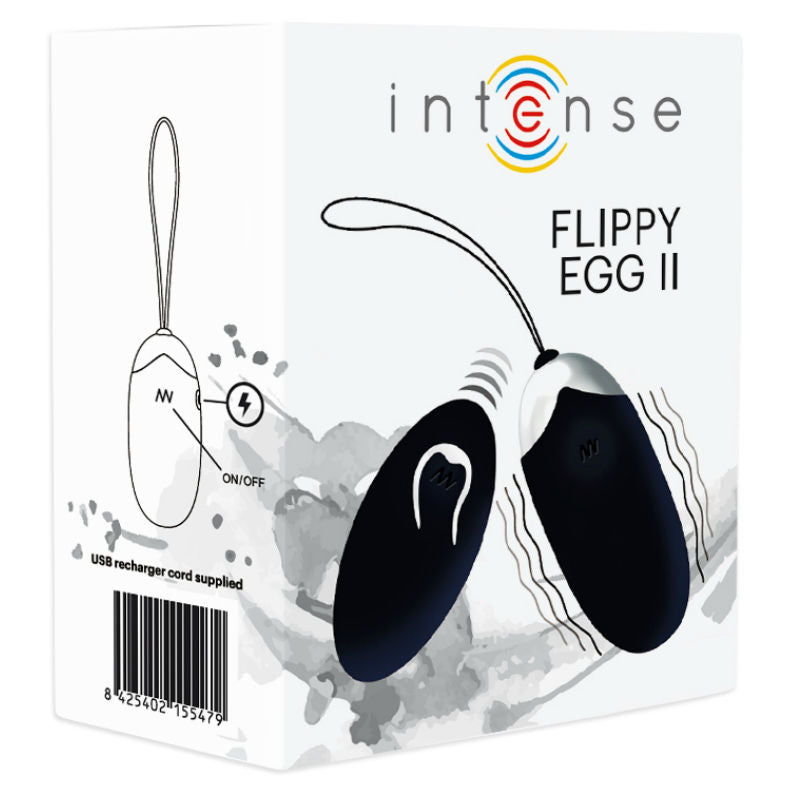 Uovo Vibrante con Telecomando Intense Flippy II — Nero