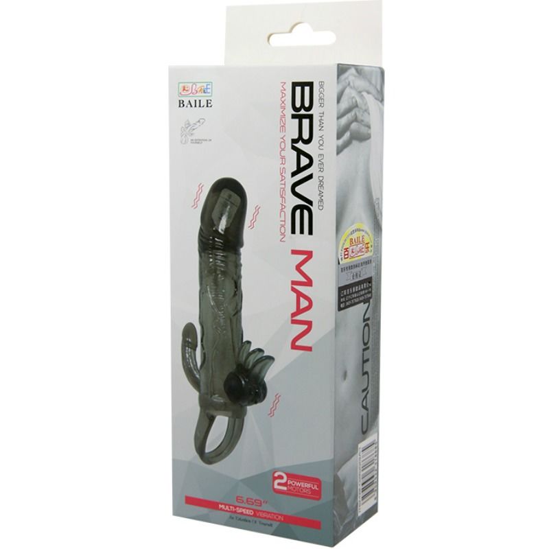 Guaina Fallica Vibrante Baile Brave Man — Doppio Bullet 16.5 cm