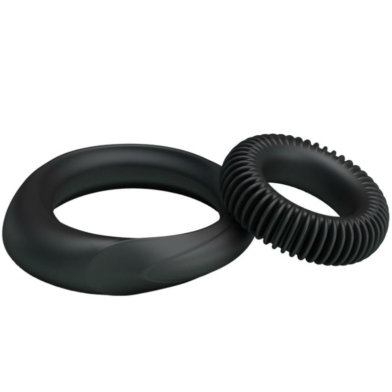 Kit 2 Anelli Fallici in Silicone Baile Manhood — Ritardante