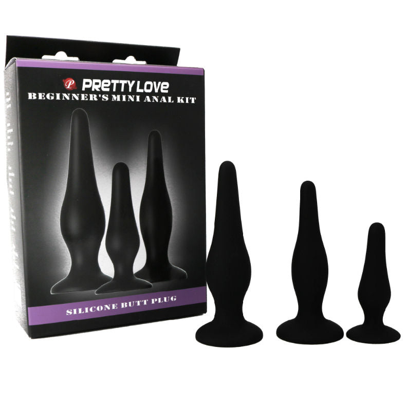 Kit Plug Anale per Principianti Pretty Love — Silicone, 3 Pezzi
