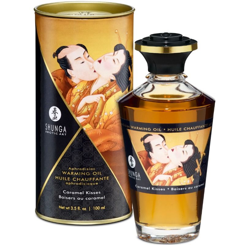 Olio da Massaggio Erotico Effetto Calore Shunga — Caramello 100 ml