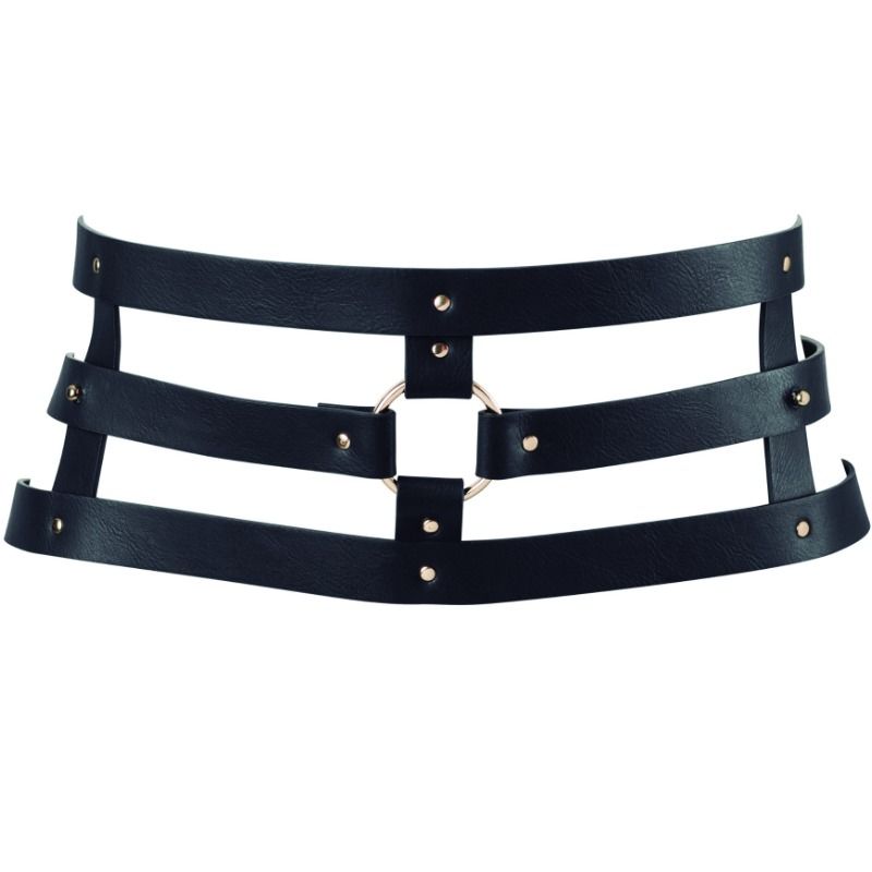 Manette BDSM con Cintura Bijoux Maze Labirinto — Nero