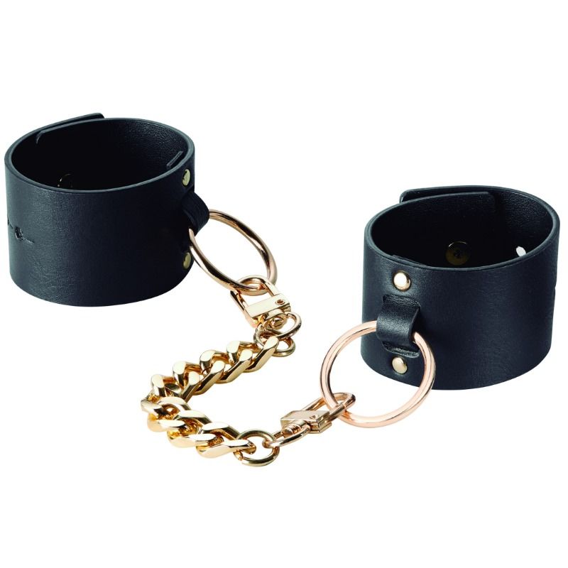 Manette BDSM Bijoux Indiscrets Maze — Polsini Pelle Vegana Nero