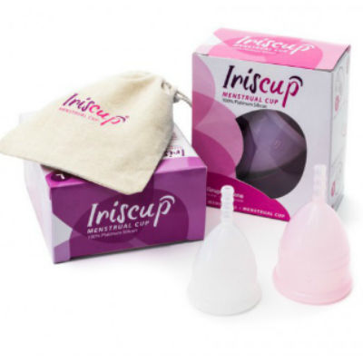 Coppetta Mestruale Iriscup — Taglia Small, Rosa + Sacchetto