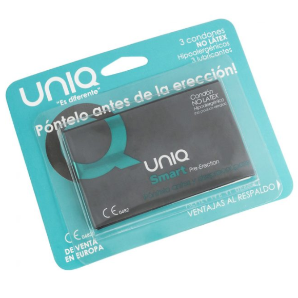 Preservativi Pre-Erezione Uniq Smart Latex Free — 3 Pezzi