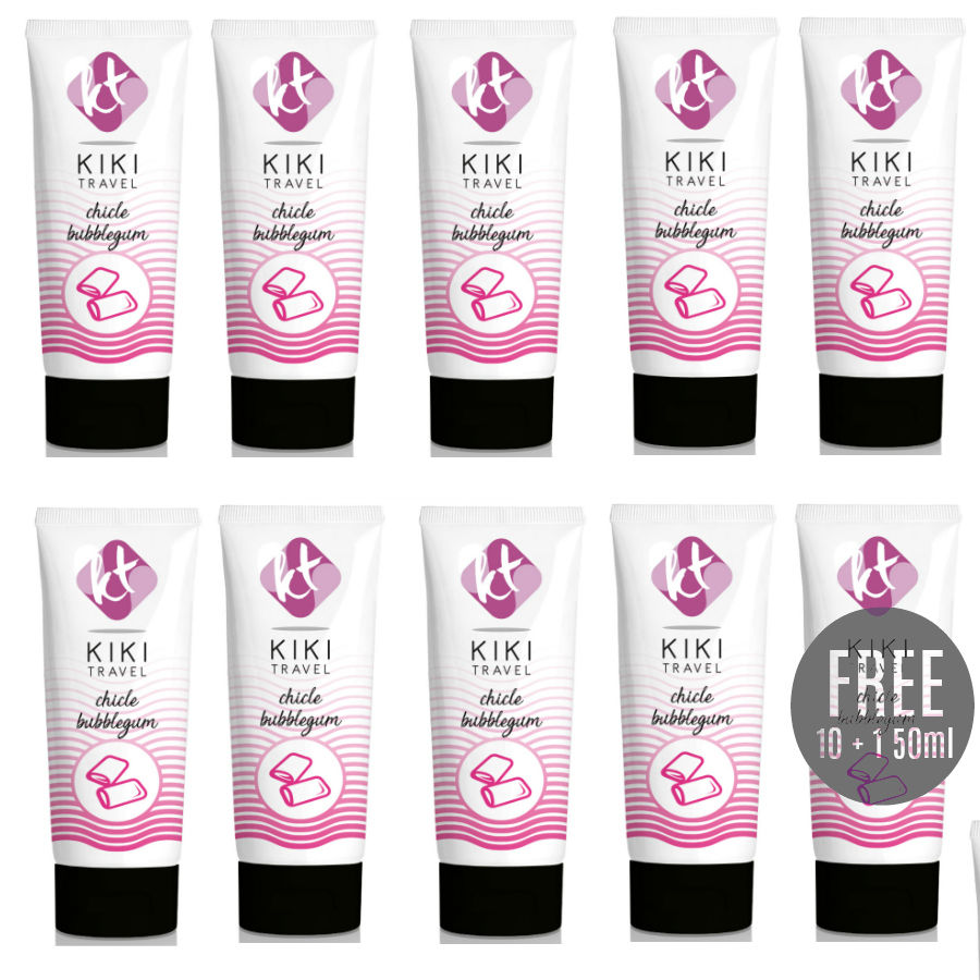 Lubrificante Intimo Base Acqua Kikí Travel — Gusto Bubble Gum 50 ml