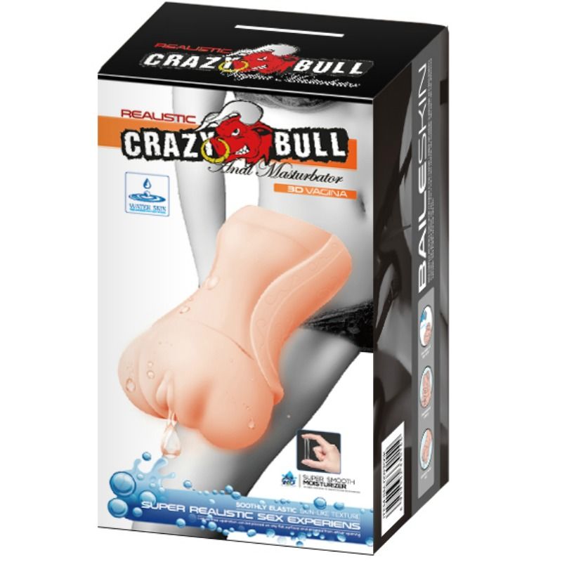 Masturbatore Maschile Vaginale Crazy Bull — Pelle Acqua