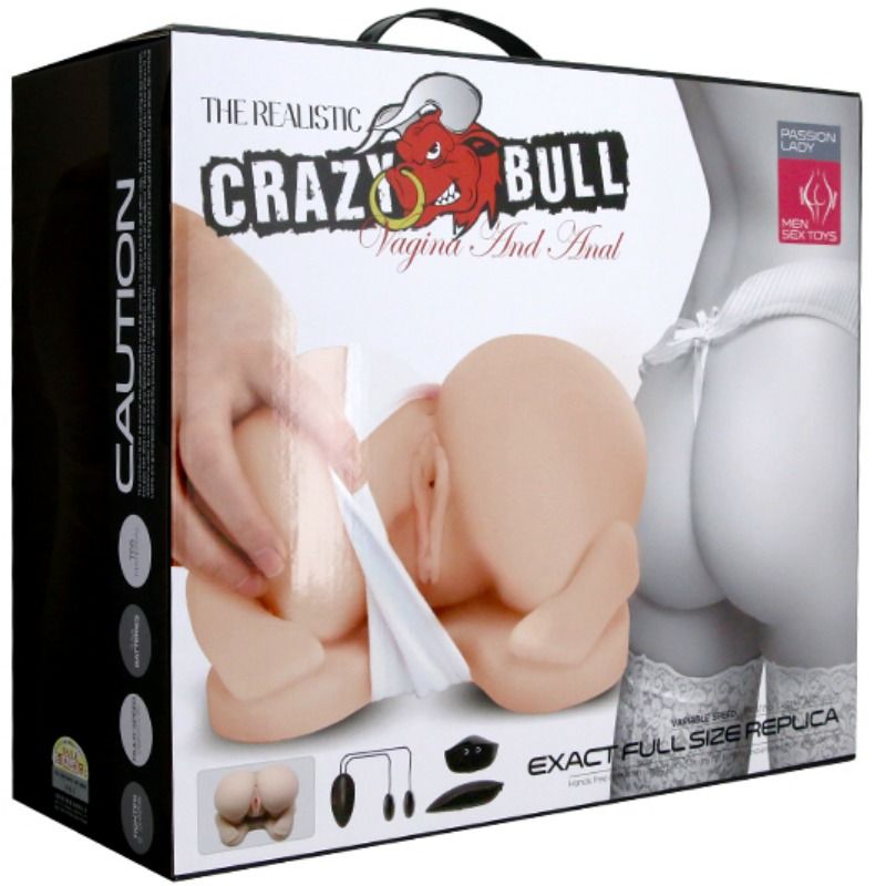 Masturbatore Realistico Crazy Bull Postura Cane — Doppio Canale