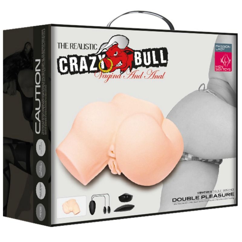 Masturbatore Realistico Busto Crazy Bull — Vagina e Ano, Vibrante
