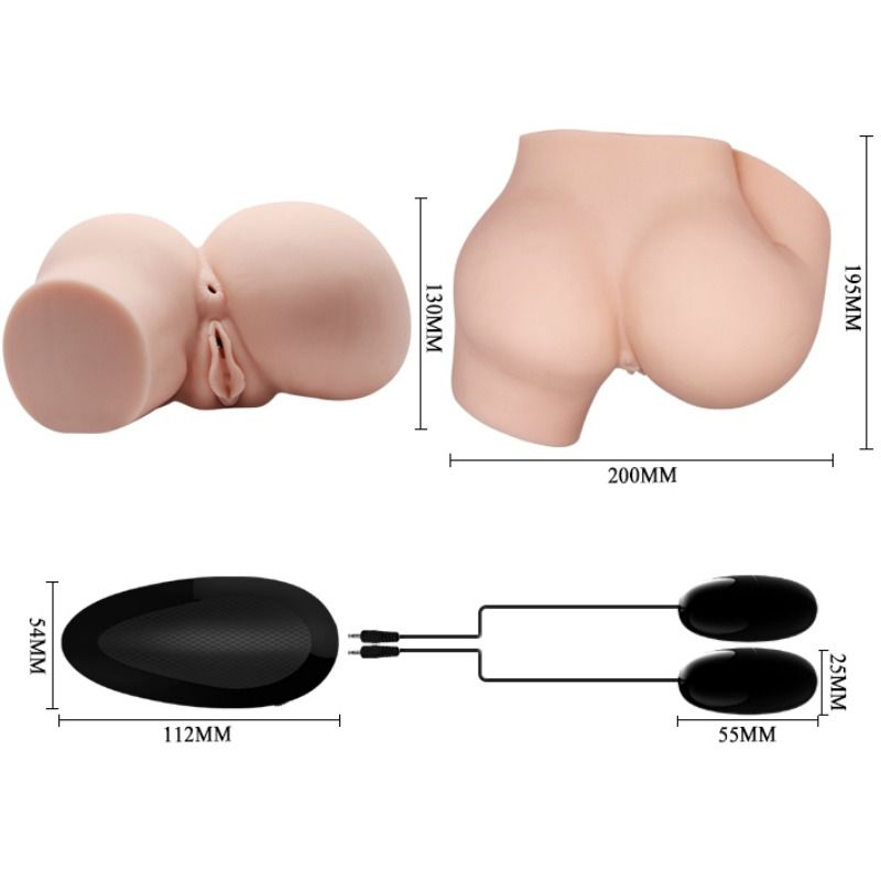 Masturbatore Realistico Busto Crazy Bull — Vagina e Ano, Vibrante
