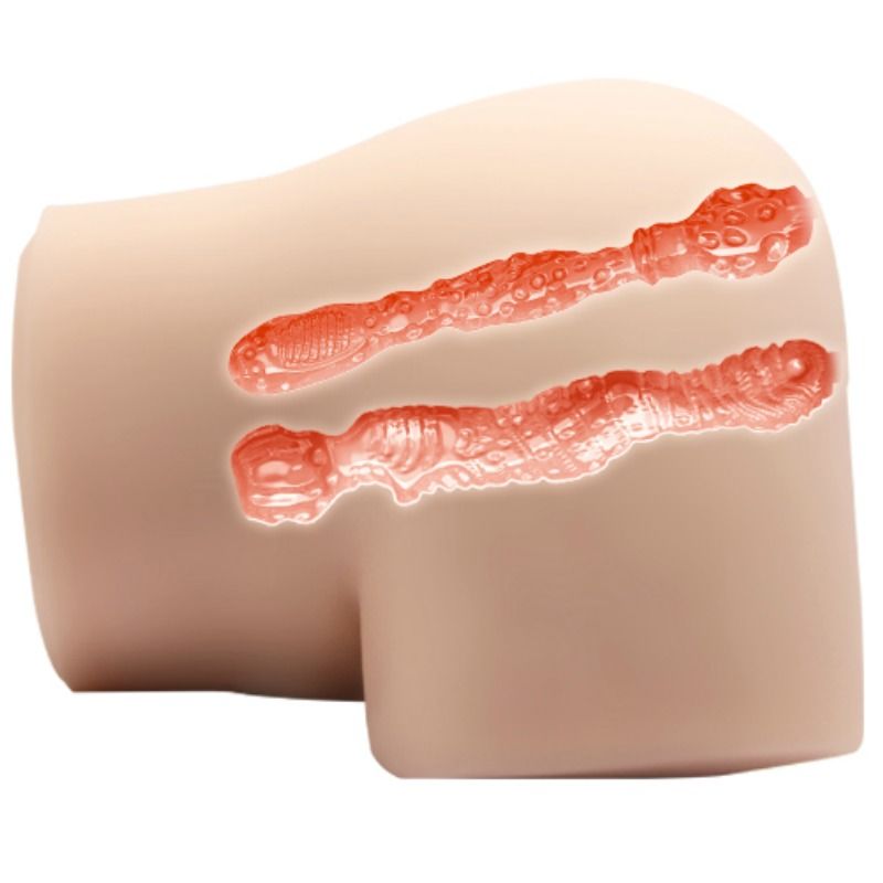 Masturbatore Maschile Realistico Crazy Bull — Vagina e Ano, Vibrante