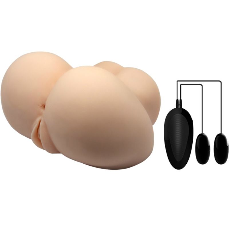 Masturbatore Maschile Realistico Crazy Bull — Vagina e Ano, Vibrante