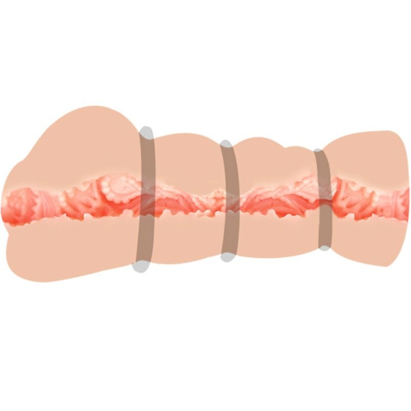 Masturbatore Maschile con Anelli Crazy Bull — Vagina Realistica