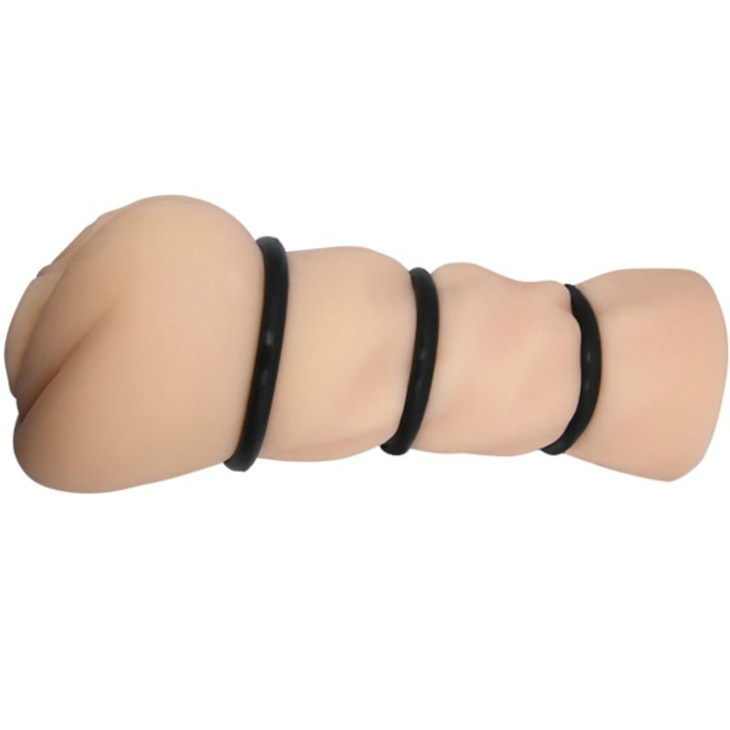 Masturbatore Maschile con Anelli Crazy Bull — Vagina Realistica