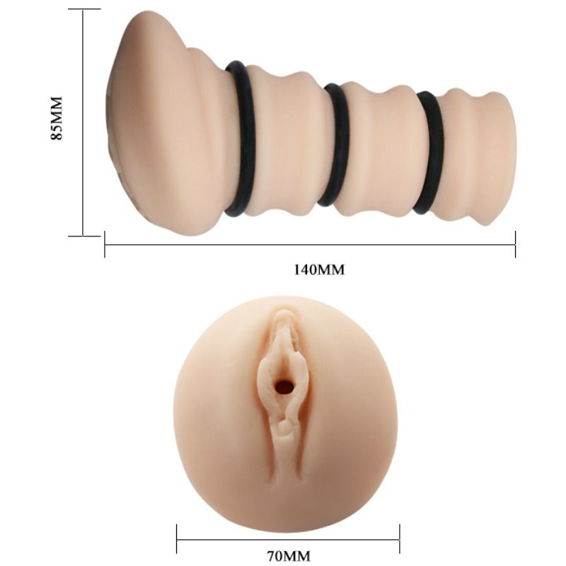 Masturbatore Maschile con Anelli Crazy Bull Vagina — Modello 2