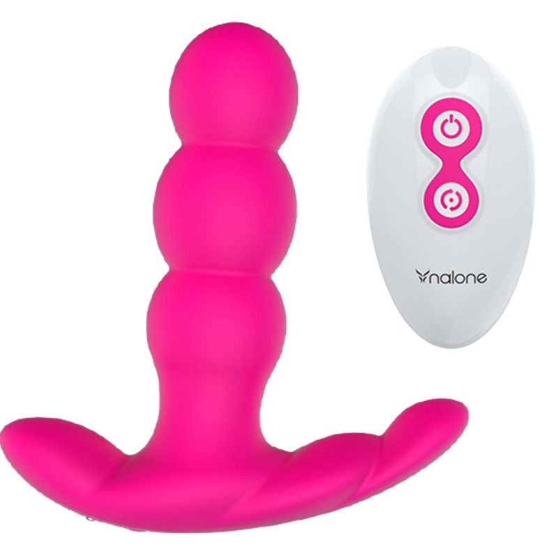 Vibratore Anale con Rotazione Nalone Pearl — Telecomando, Nero