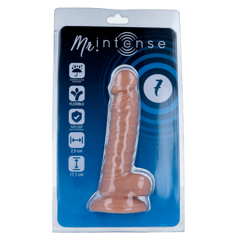Dildo Realistico Mr. Intense 7 — 17 cm, Gomma PVC Flessibile