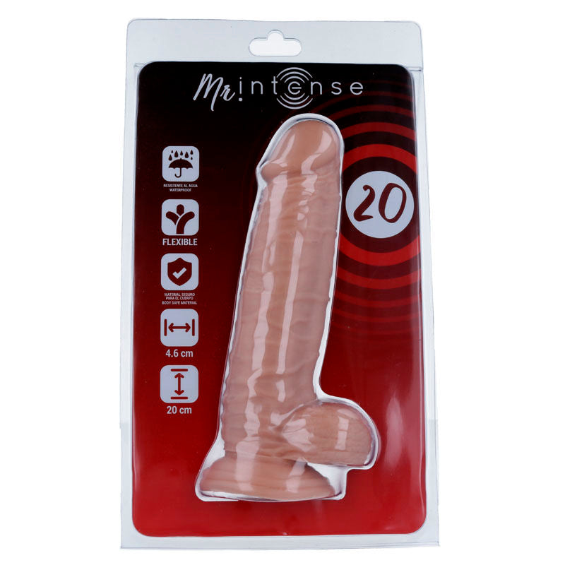 Dildo Realistico Mr. Intense — 20 cm, Gomma PVC Ipoallergenico