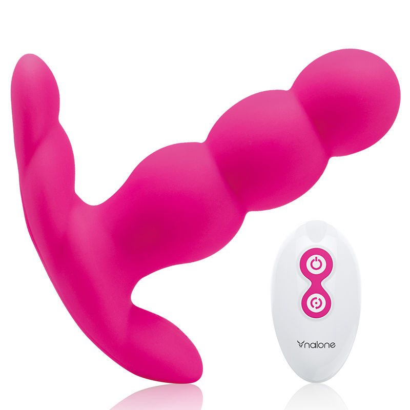 Vibratore Anale con Rotazione Nalone Pearl — Telecomando, Nero