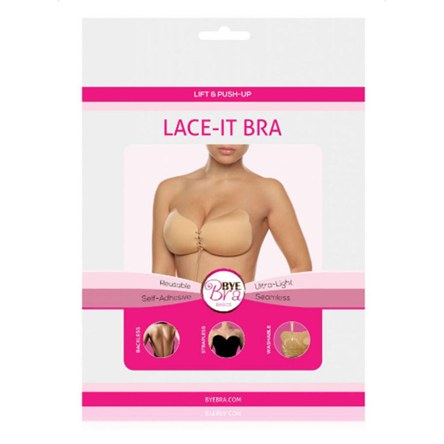 Reggiseno Adesivo Push-Up Bye-Bra Lace-IT — Senza Spalline, Coppa B