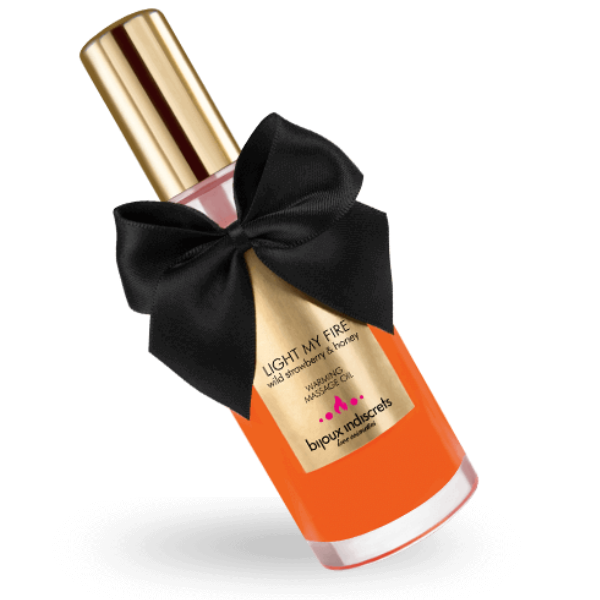Olio da Massaggio Effetto Caldo Bijoux Fragola — 100 ml