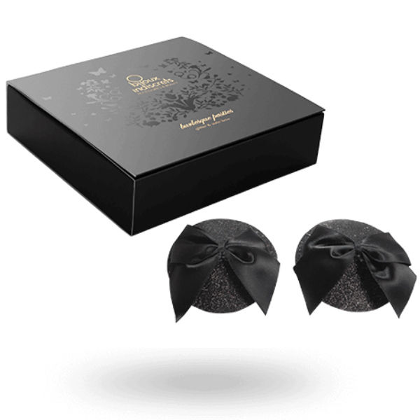 Copricapezzoli Burlesque con Fiocco Bijoux Pasties — Set Autoadesivo