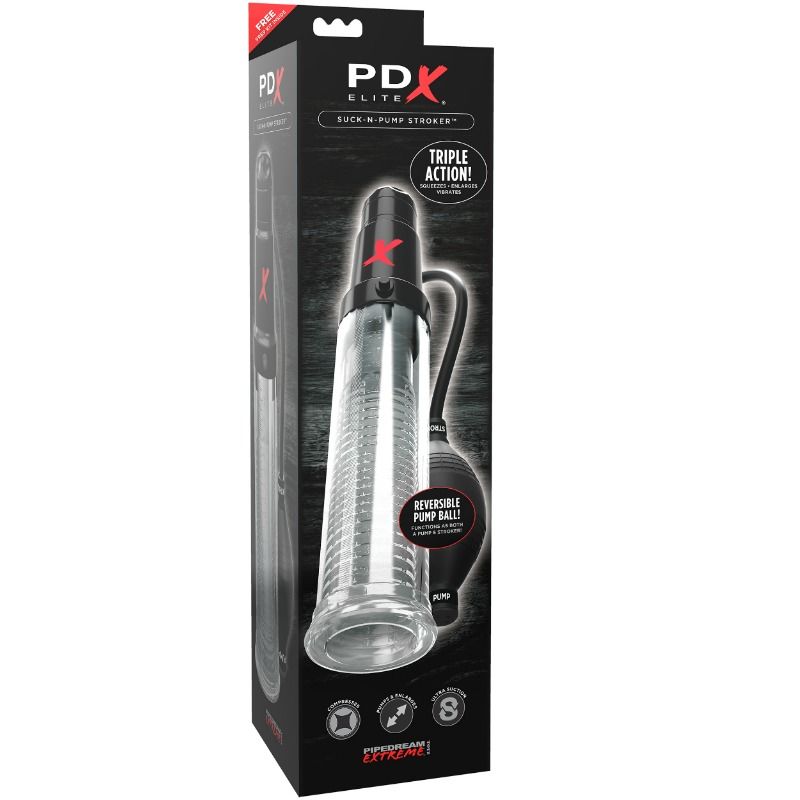 Pompa Pene Vibrante PDX Elite Suck N Pump Stroker