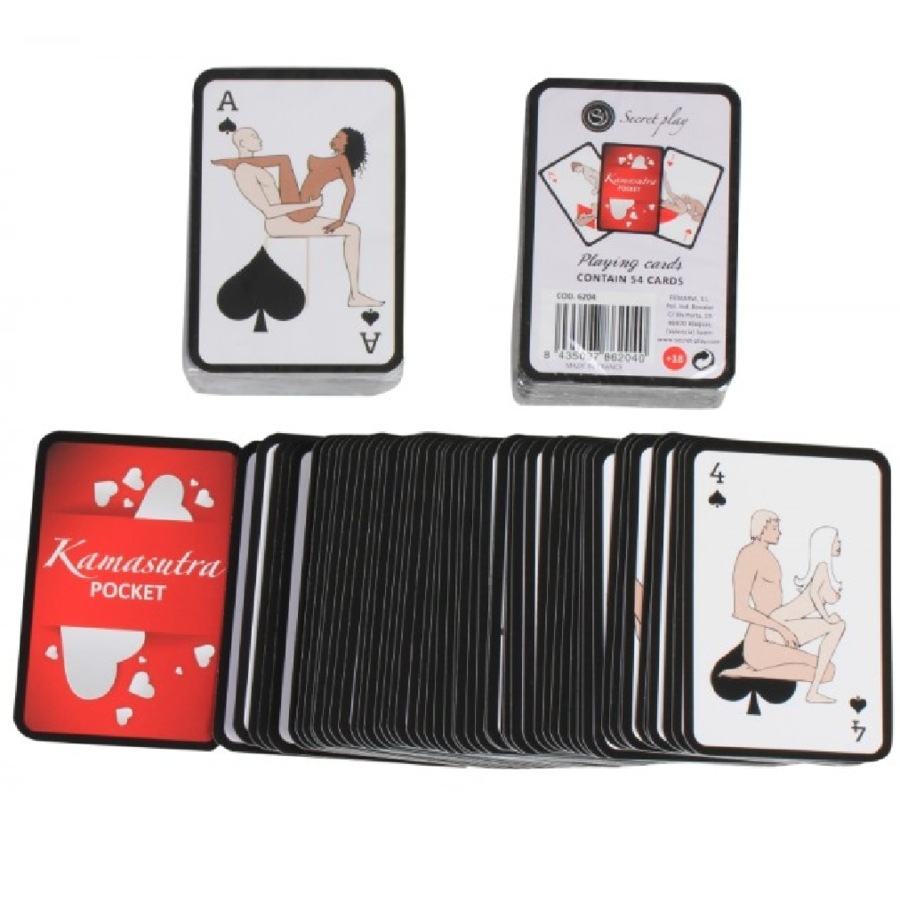 Carte da Gioco Kamasutra Secretplay — 54 Carte, 6 Lingue