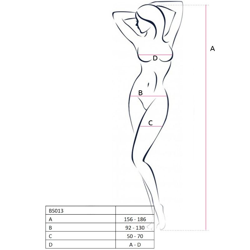 Body Erotico a Rete Passion BS013 — Taglia Unica, Rosso