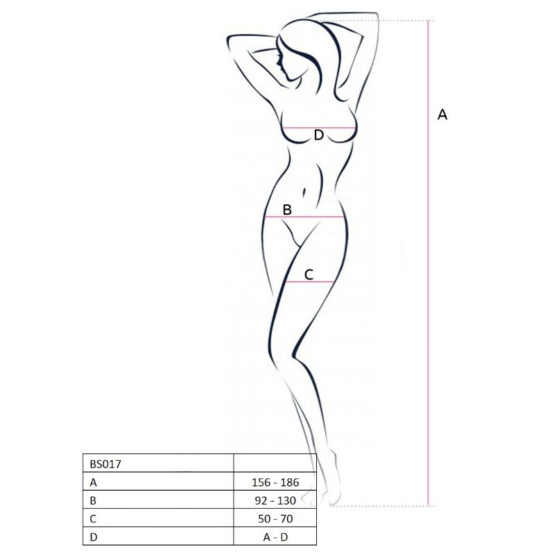 Bodystocking a Rete Passion BS017 — Apertura Pizzo, Taglia Unica