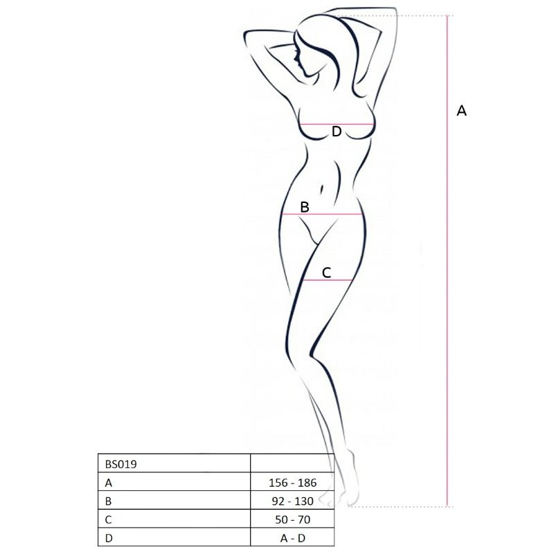 Bodystocking a Rete Passion BS019 — Bianco, Taglia Unica