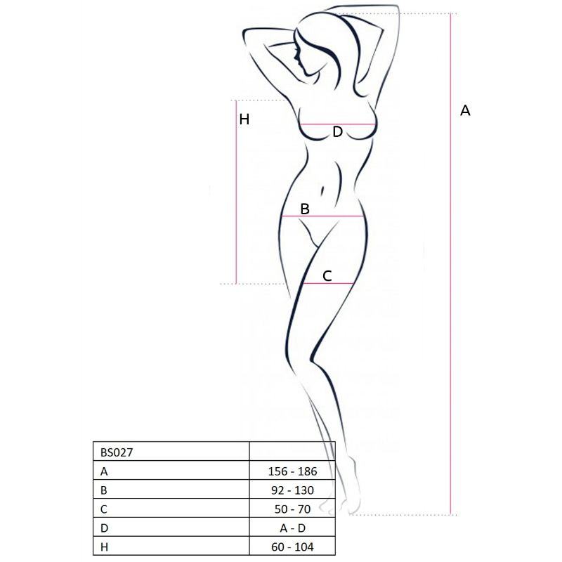 Body Erotico a Rete Passion BS027 — Rosso, Taglia Unica