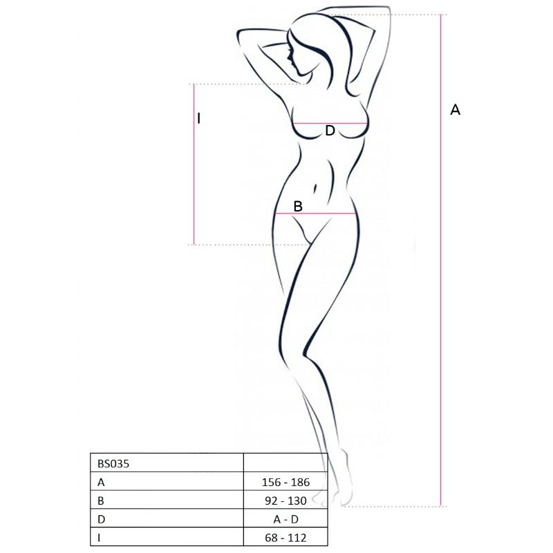 Bodystocking a Rete Passion BS035 — Apertura Cavallo, Taglia Unica