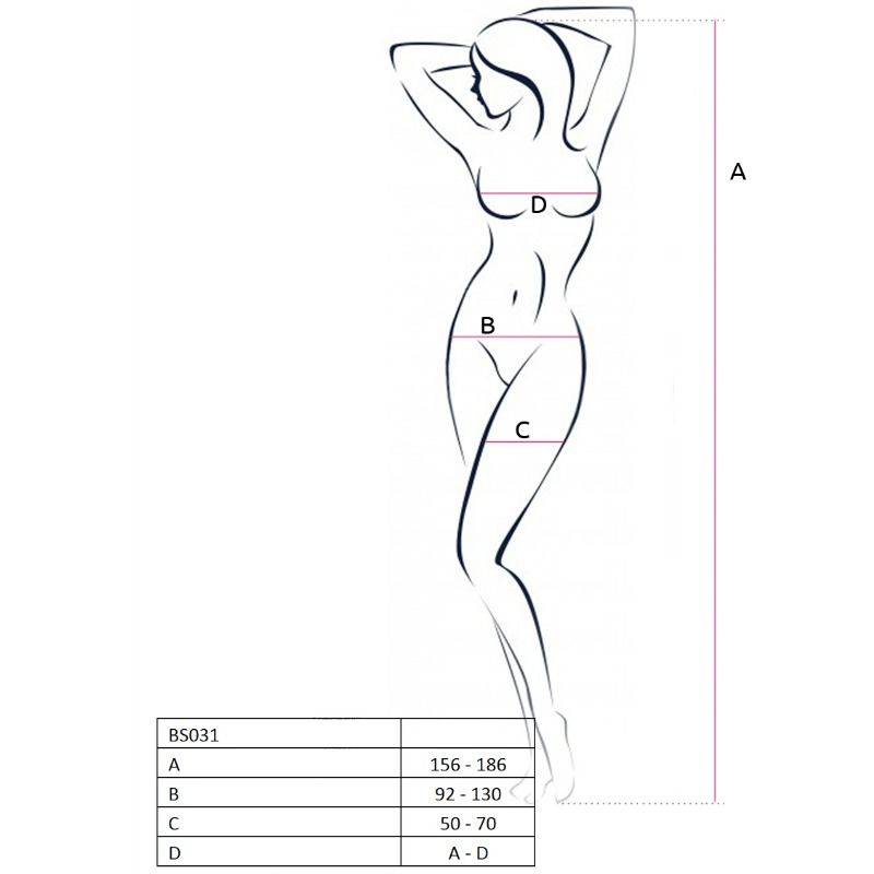 Bodystocking a Rete Passion BS031 — Apertura Cavallo, Rosso