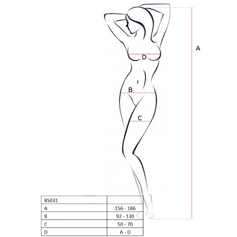 Bodystocking Rete Passion BS031 — Apertura Cavallo, Nero