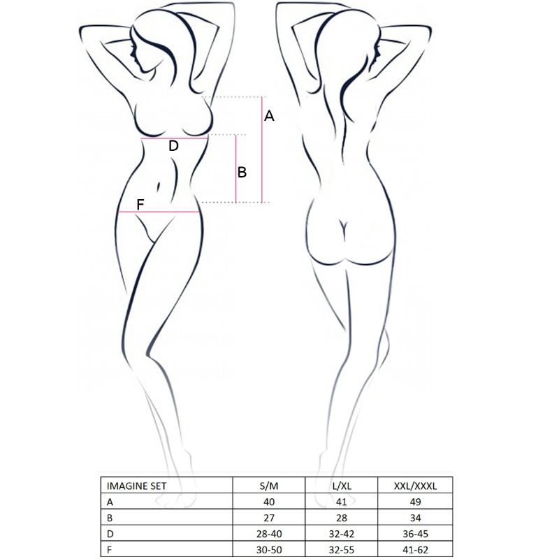Lingerie Sexy Passion Imagine — Set Top + Perizoma Nero L/XL