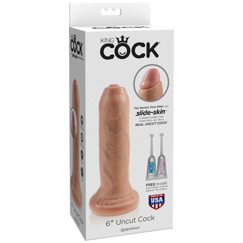Dildo Realistico Non Circonciso King Cock — 15 cm