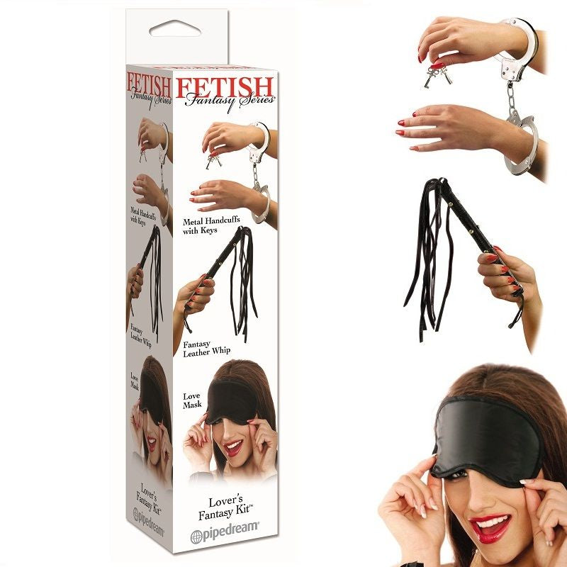 Kit Bondage per Coppie Fetish Fantasy Series — Manette e Frusta