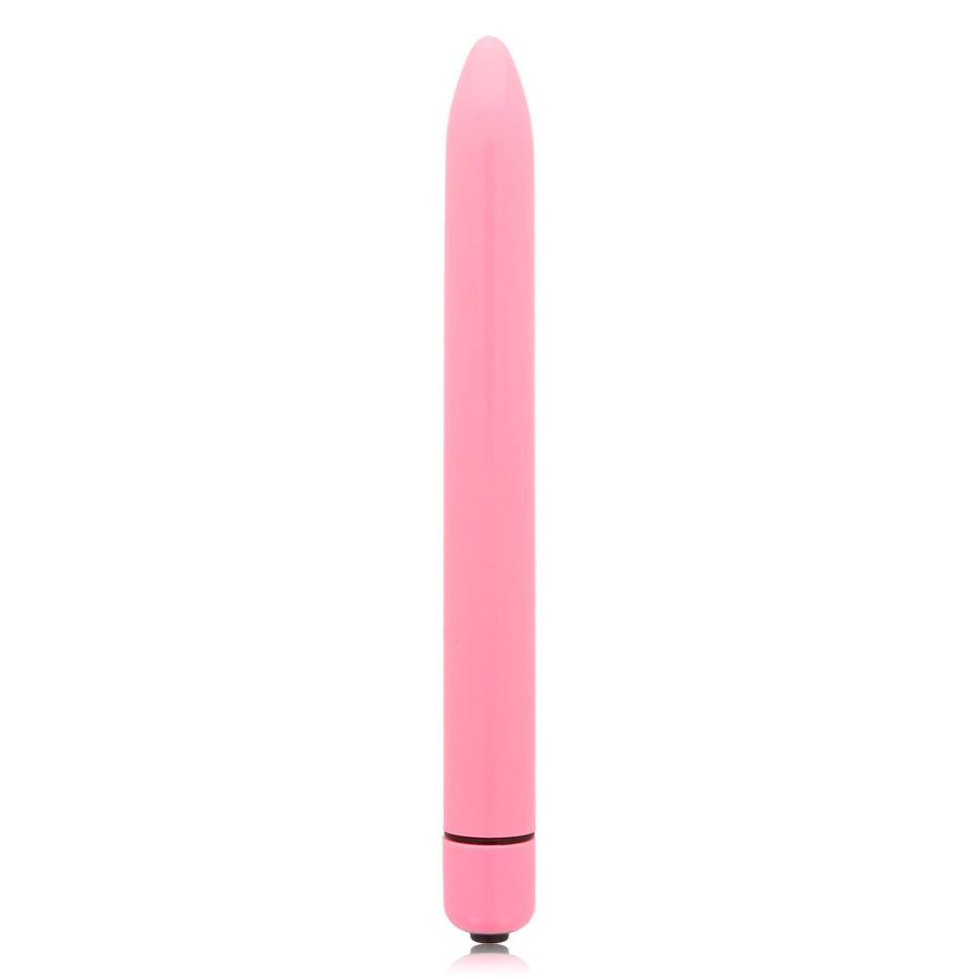 Vibratore Clitoride Glossy Slim — Silicone ABS, 16,5 cm Rosa