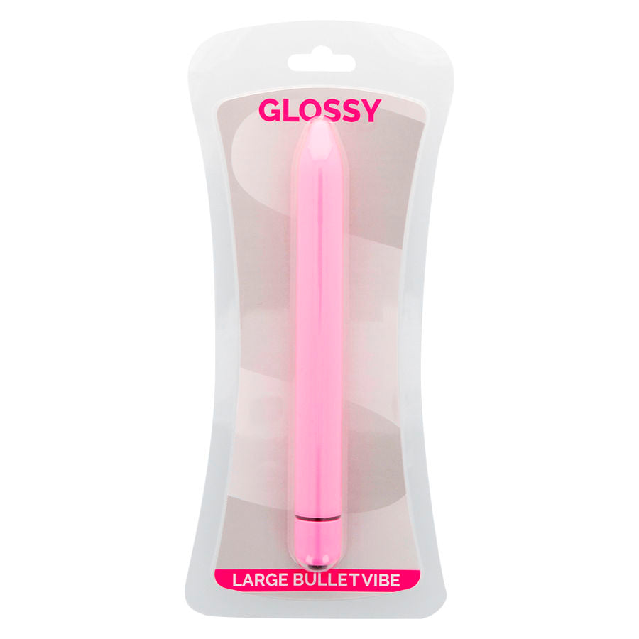 Vibratore Clitoride Glossy Slim — Silicone ABS, 16,5 cm Rosa