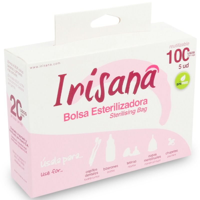 Buste Sterilizzanti Microonde Iriscup — 5 Unità, 100 Usi