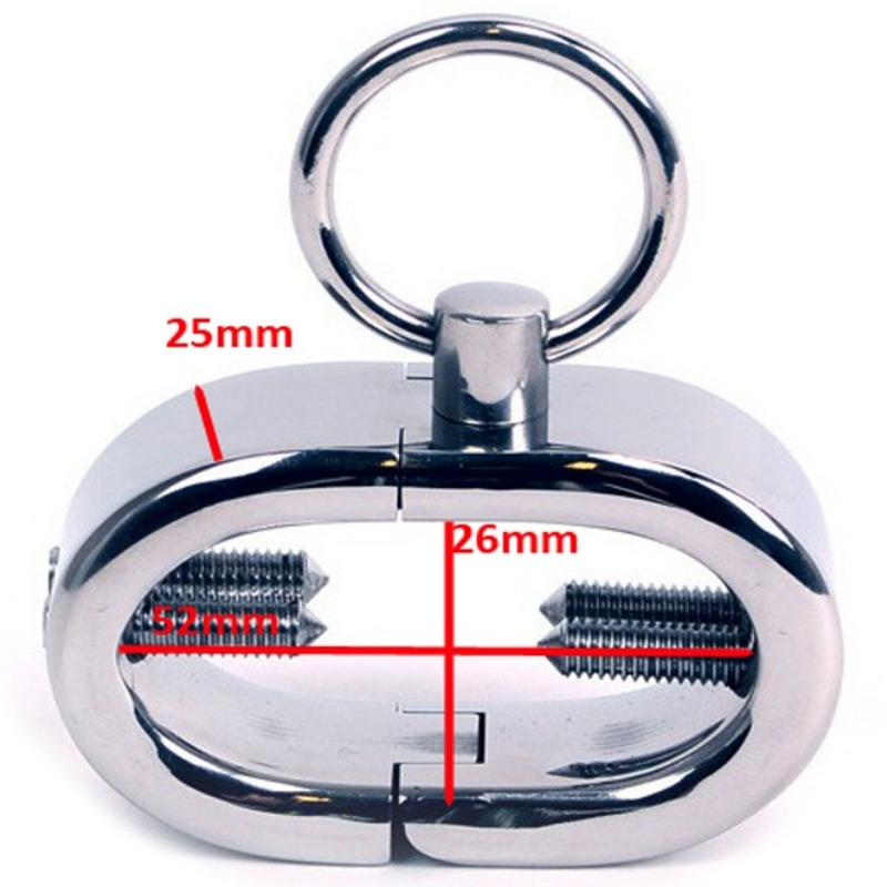 Anello Fallico Testicolare BDSM Metal Hard — Metallo con Viti