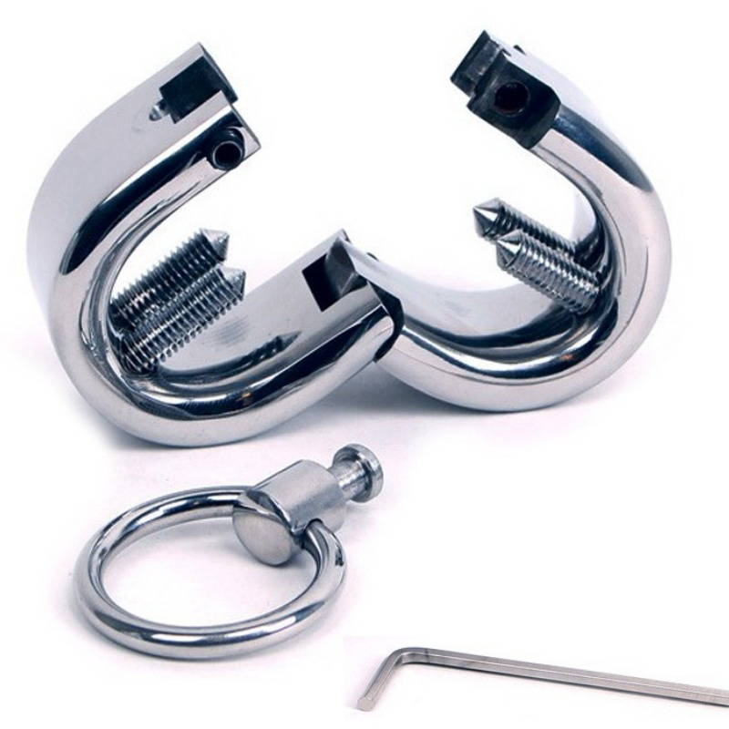 Anello Fallico Testicolare BDSM Metal Hard — Metallo con Viti