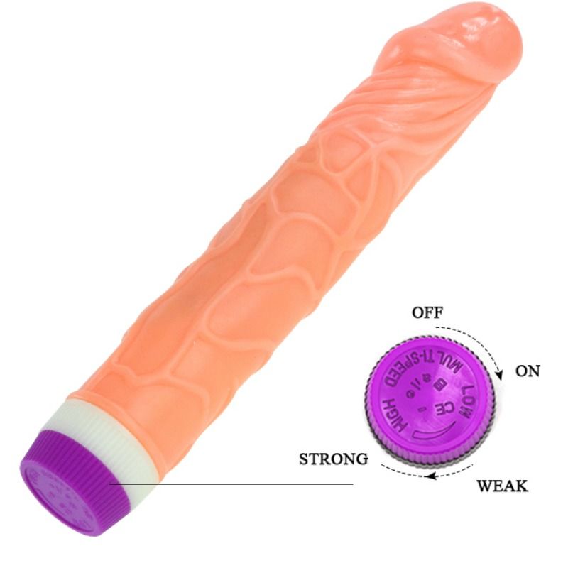 Dildo Realistico Vibrante Baile — 22,5 cm, Colore Naturale