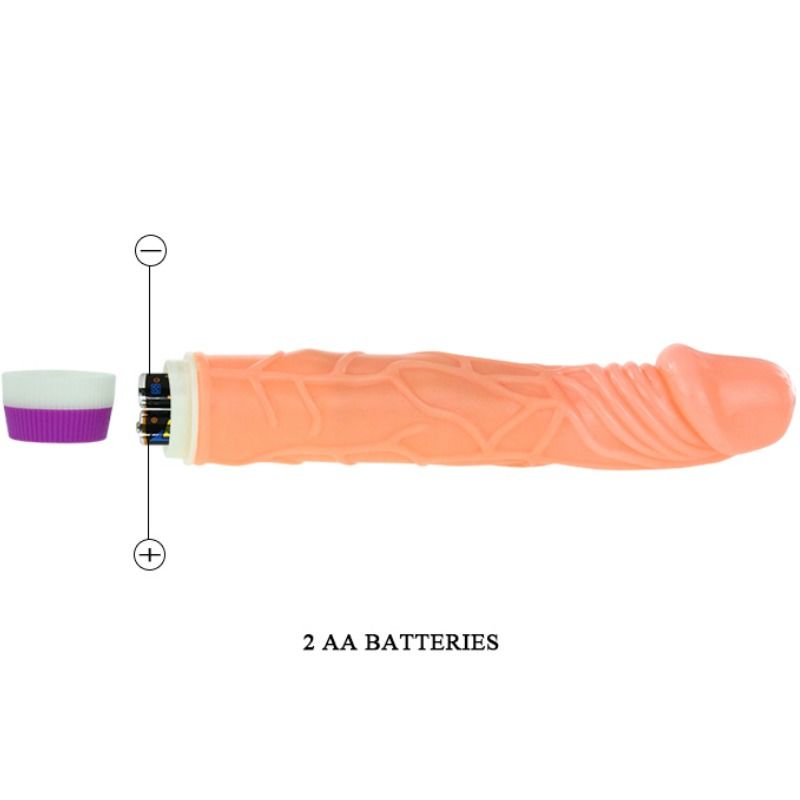 Dildo Realistico Vibrante Baile — 22,5 cm, Colore Naturale