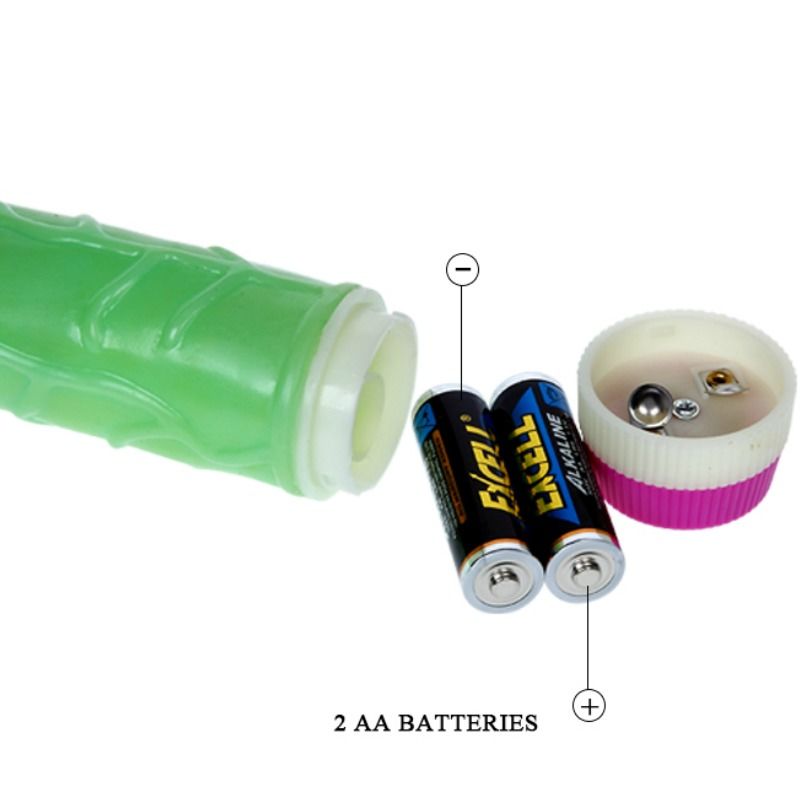 Vibratore Realistico Multivelocità Baile — PVC 23 cm Verde