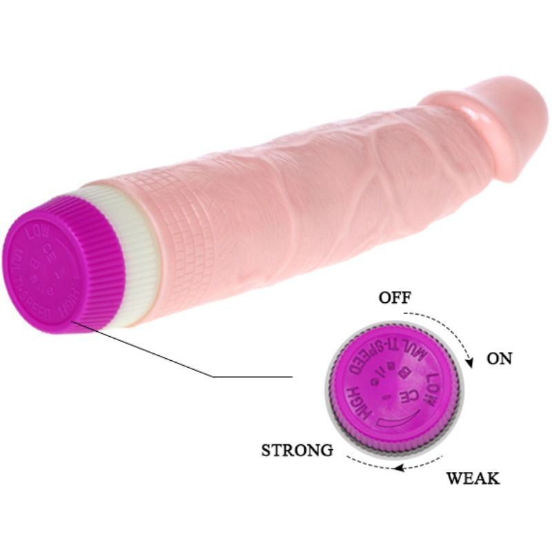 Dildo Realistico Vibrante Baile — Multivelocità, 21,5 cm